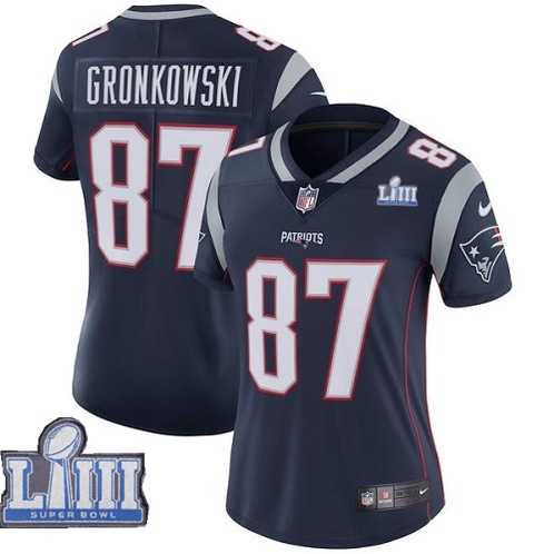 Women Nike Patriots 87 Rob Gronkowski Navy 2019 Super Bowl LIII Vapor Untouchable Limited Jersey,We sell and wholesale Women Nike Patriots 87 Rob Gronkowski Navy 2019 Super Bowl LIII Vapor Untouchable Limited Jersey on line form chian!